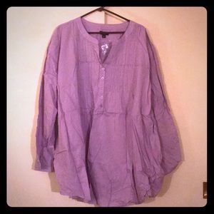 5X Plus Size Lilac Blouse